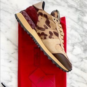 Valentino rockstar calf hair sneaker